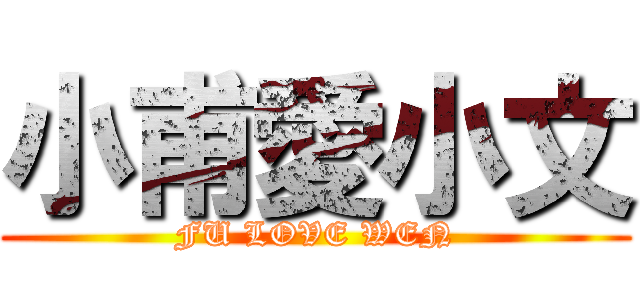 小甫愛小文 (FU LOVE WEN)