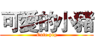 可愛的小豬 (Cute pig)