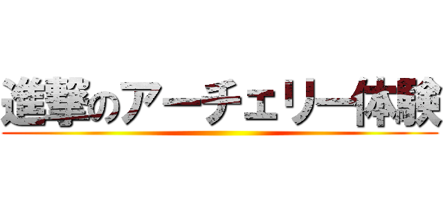 進撃のアーチェリー体験 ()