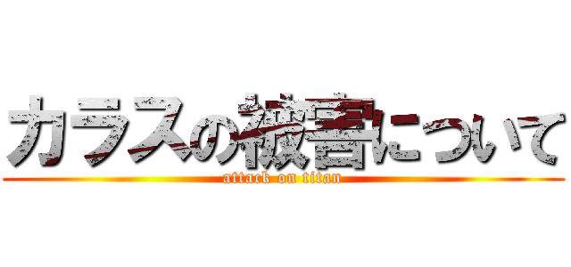 カラスの被害について (attack on titan)