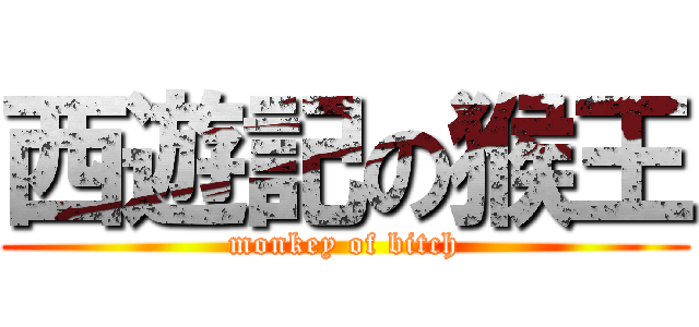 西遊記の猴王 (monkey of bitch)