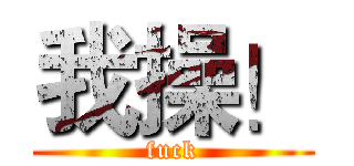 我操！ (fuck)