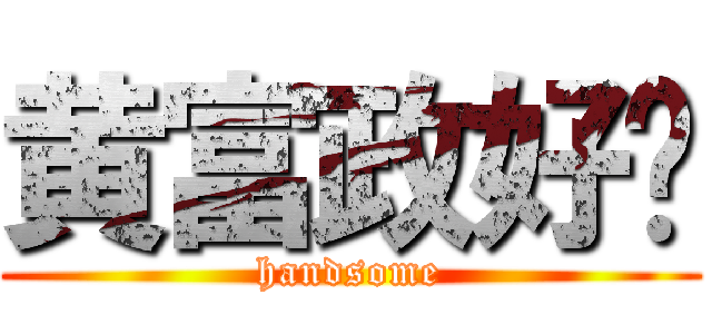 黄富政好帅 (handsome)