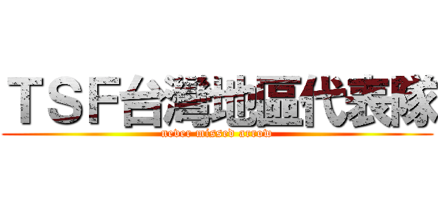 ＴＳＦ台灣地區代表隊 (never missed arrow)