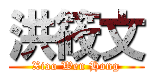 洪筱文 (Xiao Wen Hong)