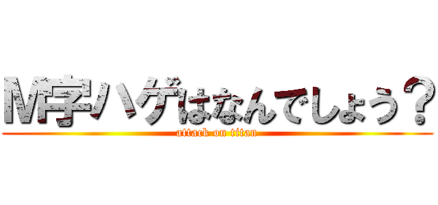 Ｍ字ハゲはなんでしょう？ (attack on titan)