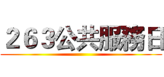 ２６３公共服務日 ()