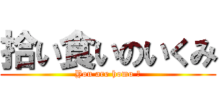 拾い食いのいくみ (You are homo ?)