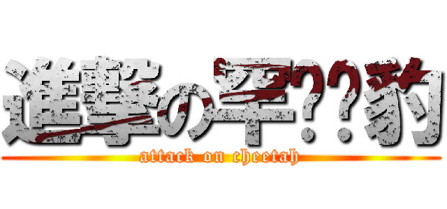 進撃の罕见猎豹 (attack on cheetah)