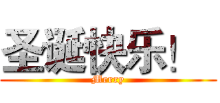 圣诞快乐！
 (Merry)