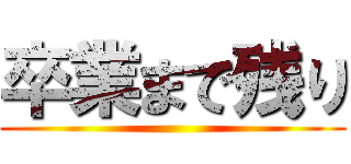 卒業まで残り ()