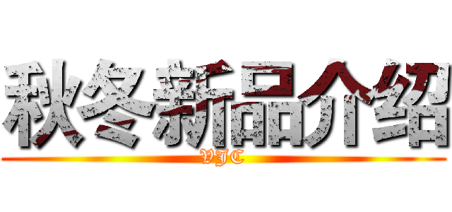 秋冬新品介绍 (VJC)