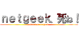 ｎｅｔｇｅｅｋ、死ね！ (attack on netgeek)