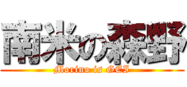 南米の森野 (Morino is GEI)