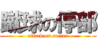 蹴球の停部 (attack on soccer)