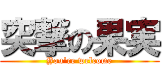 突撃の果実 (You're welcome)