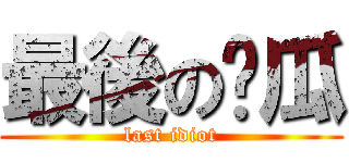 最後の傻瓜 (last idiot)