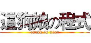 這狗娘の程式 (attack on titan)