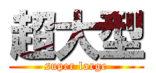 超大型 (super large)