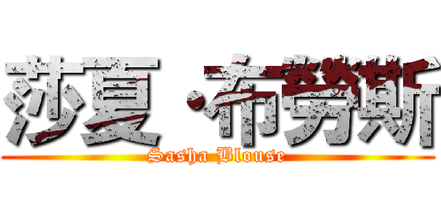 莎夏·布勞斯 (Sasha Blouse)