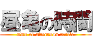 昼亀の時間 (time of afternoon turtle)