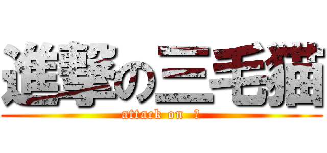 進撃の三毛猫 (attack on  猫)