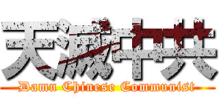 天滅中共 (Damn Chinese Communist)