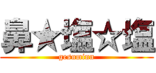 鼻★塩☆塩 (gesuminn)