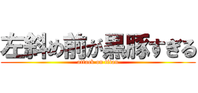 左斜め前が黒豚すぎる (attack on titan)