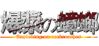 爆漿の蟑螂 (Exploding on cockroaches)