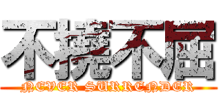 不撓不屈 (NEVER SURRENDER)
