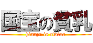 国宝の貧乳 (hinnyu is status)