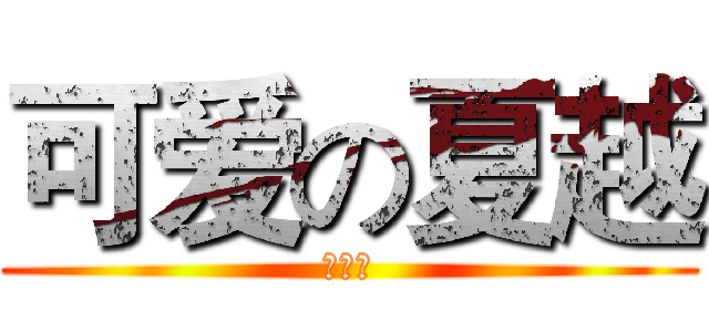 可爱の夏越 (超喜欢)
