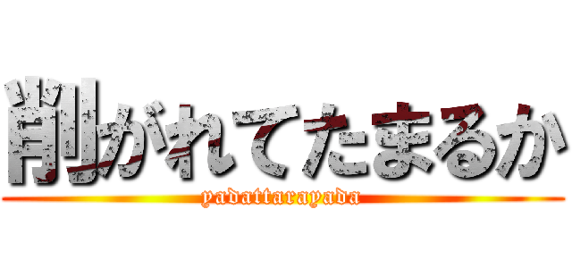 削がれてたまるか (yadattarayada)