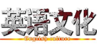 英语文化 (English culture)