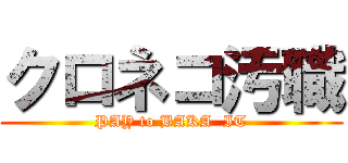 クロネコ汚職 (PAY to BAKA  IT)