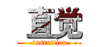  直觉 ( instuition)