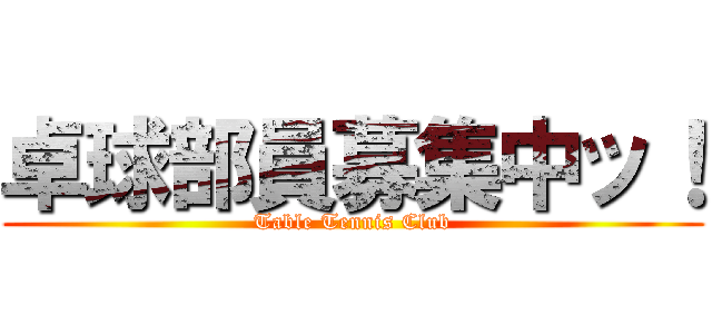 卓球部員募集中ッ！ (Table Tennis Club)