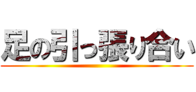 足の引っ張り合い ()