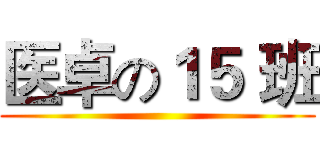 医卓の１５ 班 ()