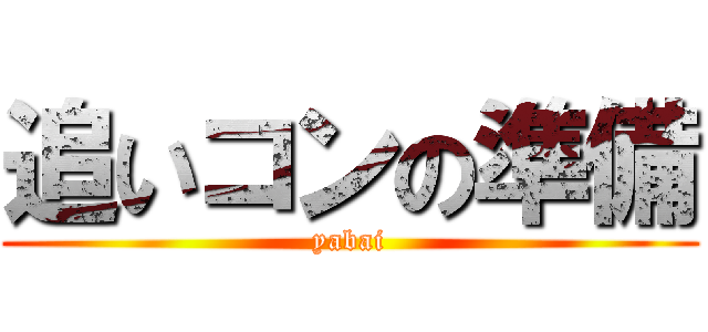 追いコンの準備 (yabai)