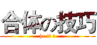 合体の技巧 (he ti 的)