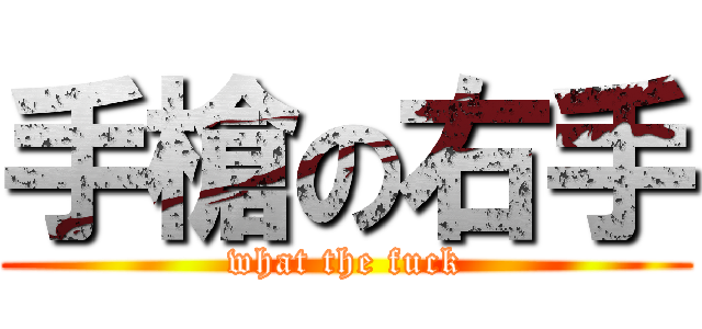 手槍の右手 (what the fuck)