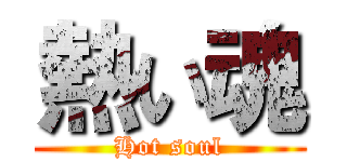 熱い魂 (Hot soul)