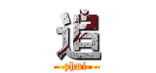 追 (zhui)