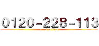 ０１２０－２２８－１１３ (attack on titan)