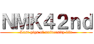 ＮＭＫ４２ｎｄ (Last gigs of university life)