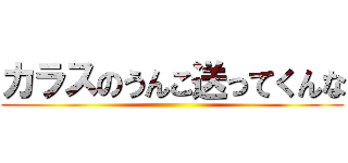カラスのうんこ送ってくんな ()