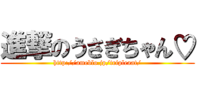 進撃のうさぎちゃん♡ (http://ameblo.jp/tripleaat/)