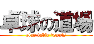 卓球の道場 (play table tennis)